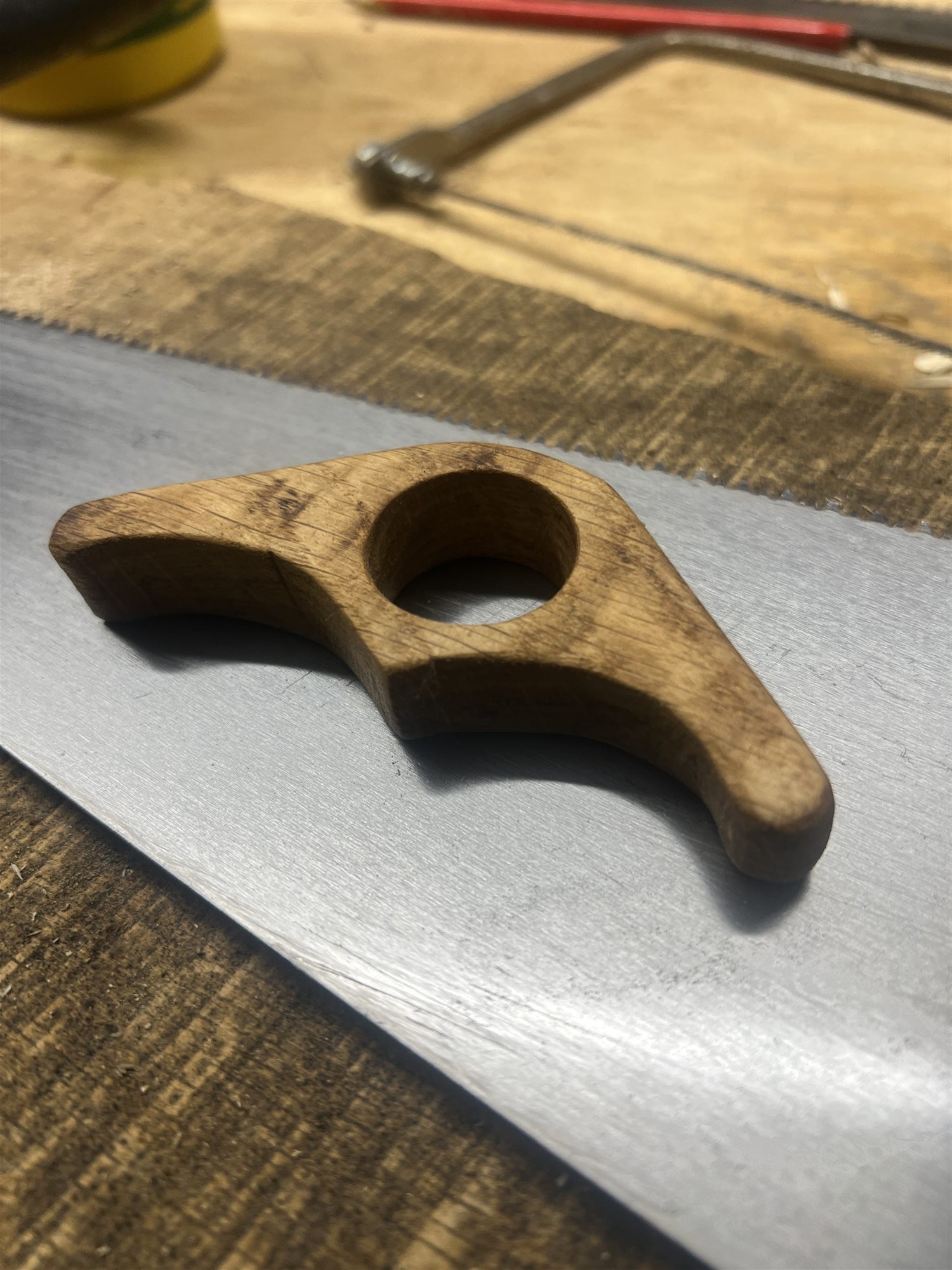 Hand-carved wooden book holder