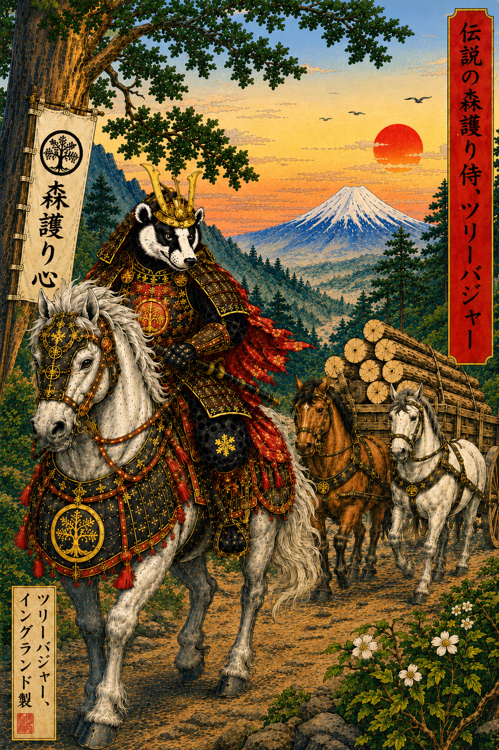 Treebadger ukiyo-e inspired artwork